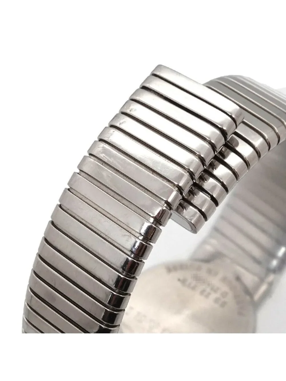 Bvlgari Tubogas Watch Date Black Quartz